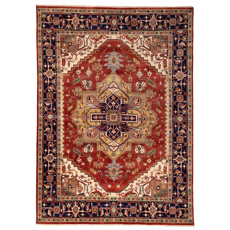 ECARPETGALLERY Hand-knotted Serapi Heritage Dark Copper Wool Rug - 10'0 x 13'6