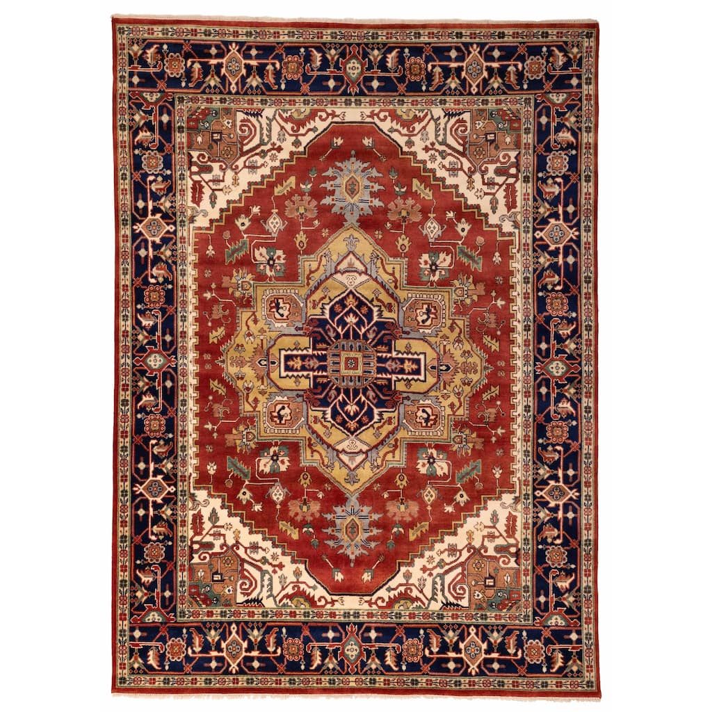 ECARPETGALLERY Hand-knotted Serapi Heritage Dark Copper Wool Rug - 10'0 x 13'6