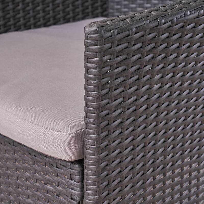 Aristo Outdoor 9-piece Square Wicker Dining Set with Cushions by Christopher Knight Home