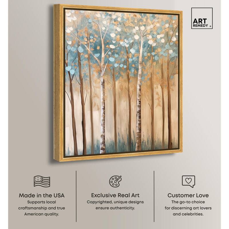 Birch Grove Radiance Canvas by Art Remedy