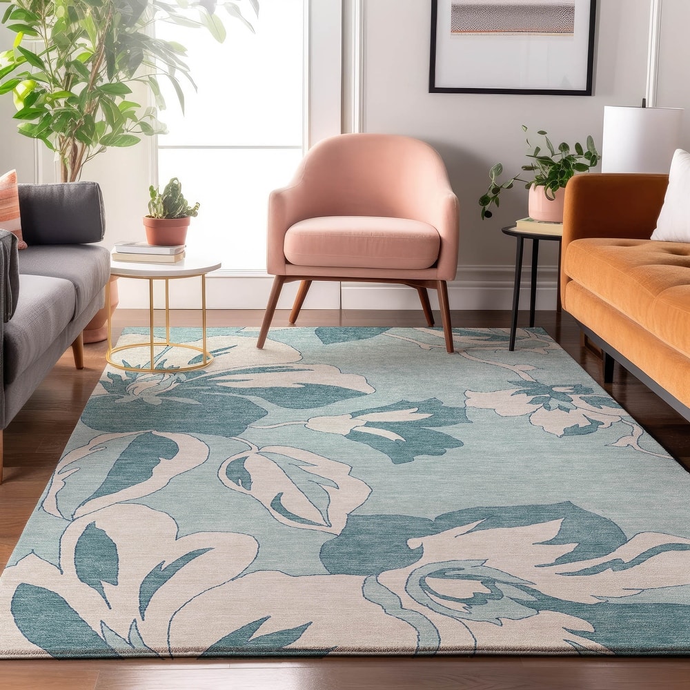 Premium Washable Super Soft Modern Floral Mayfield Rug
