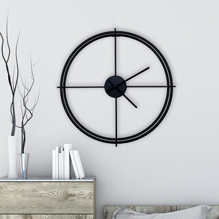 Walplus Minimalist 20-in. Round Iron Wall Clock