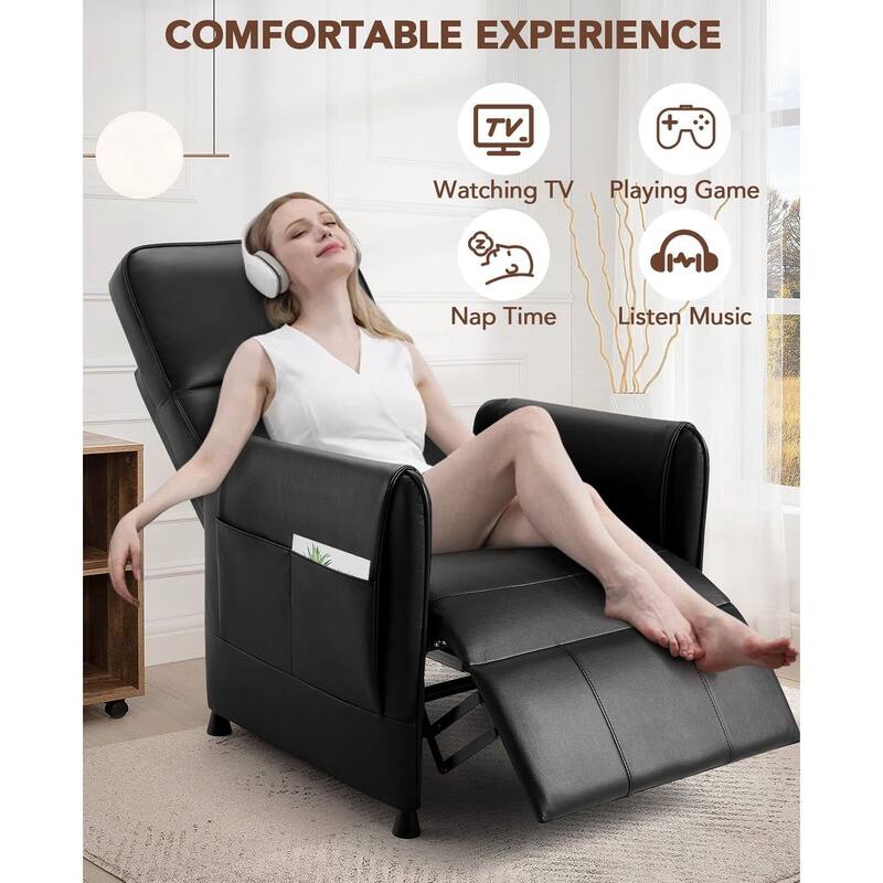 Recliner Chair, Electric Adjustable Recliners Home Seating with Thick Seat Cushion and Backrest