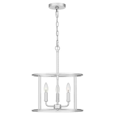Quinn Three Light Pendant Polished Chrome - Exact Size