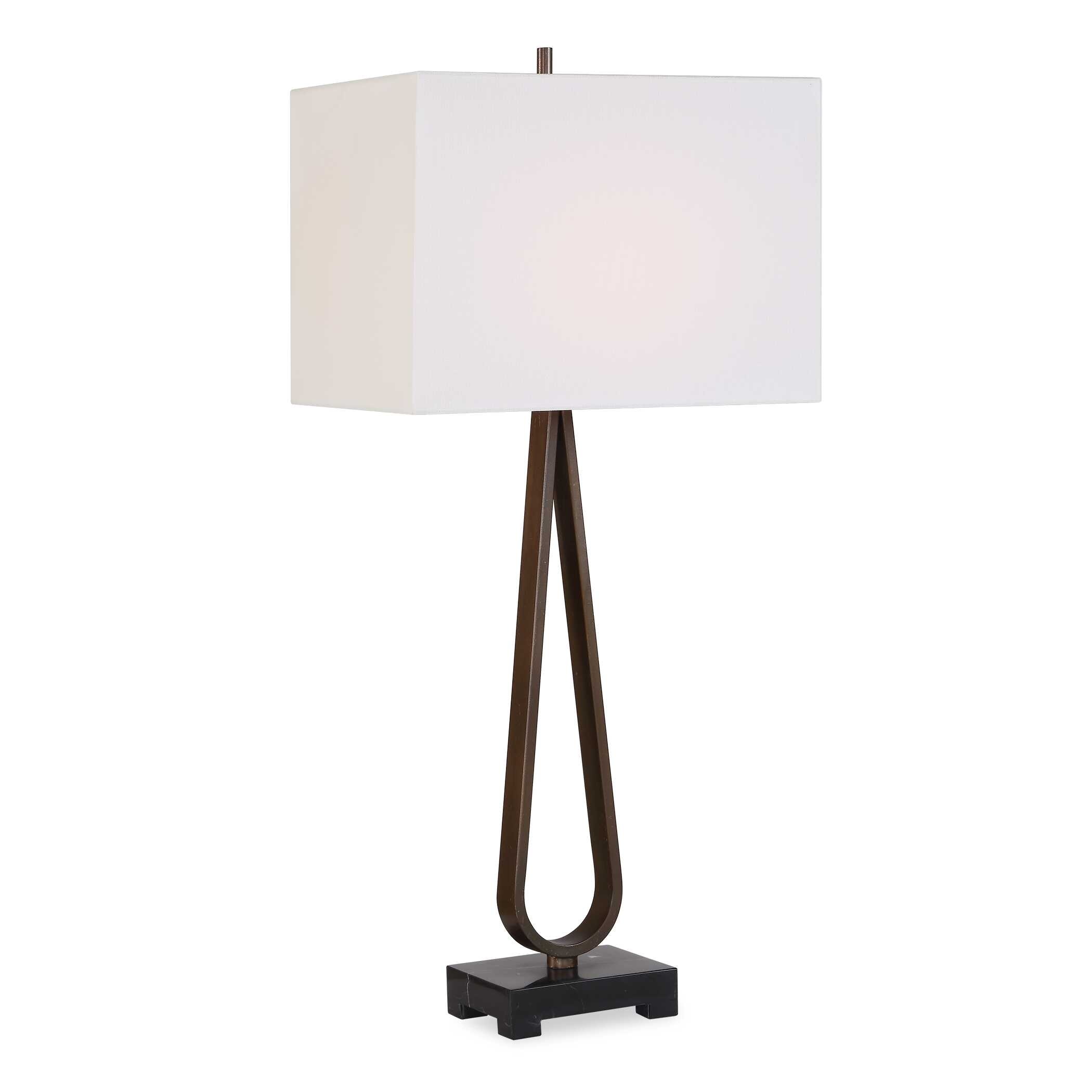 Uttermost Galloway Dark Bronze Table Lamp. - 10" D x 14" W x 30.75" H