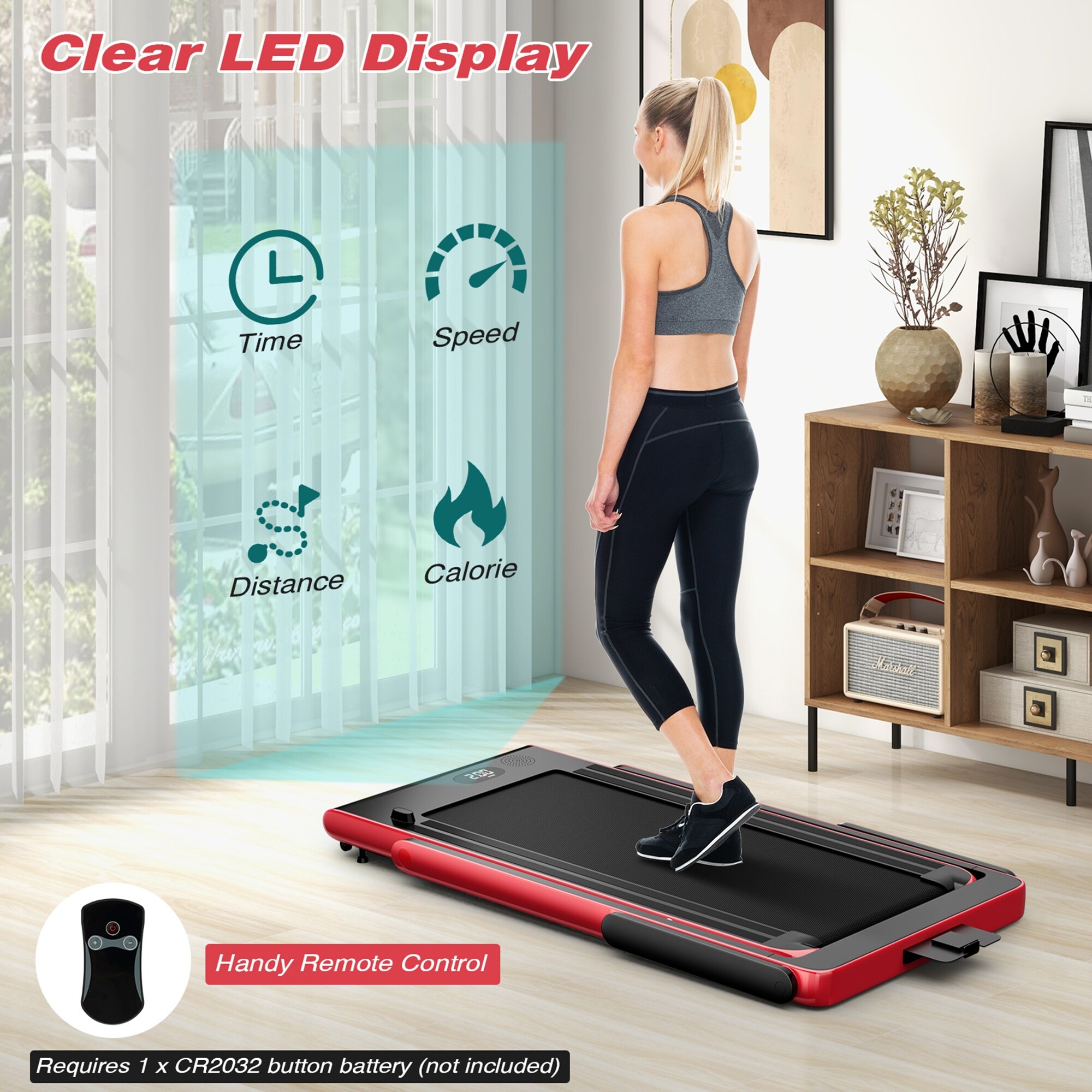 Gymax Motorized Treadmill Folding Under Desk Electric Treadmill 49 x 27 x 42 Bed Bath Beyond 32374783