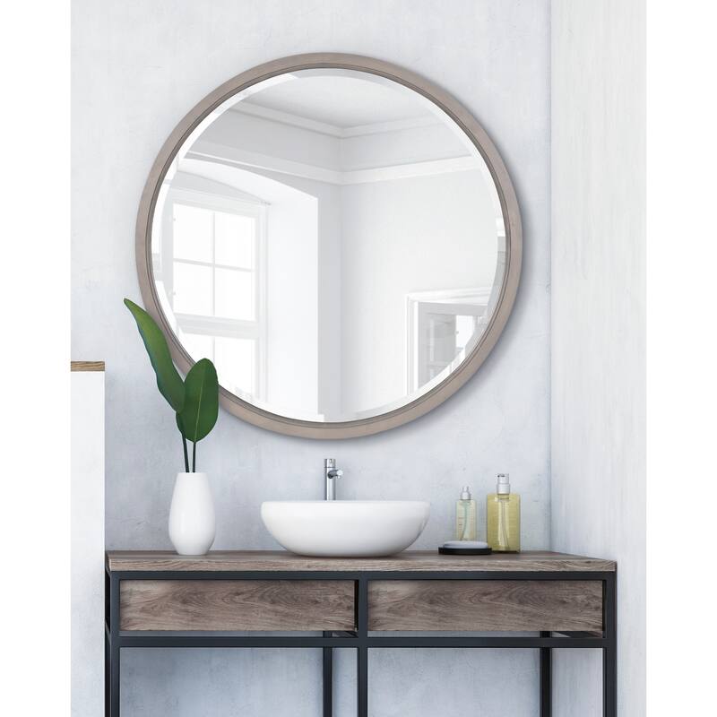 Kate and Laurel Hogan Round Framed Wall Mirror