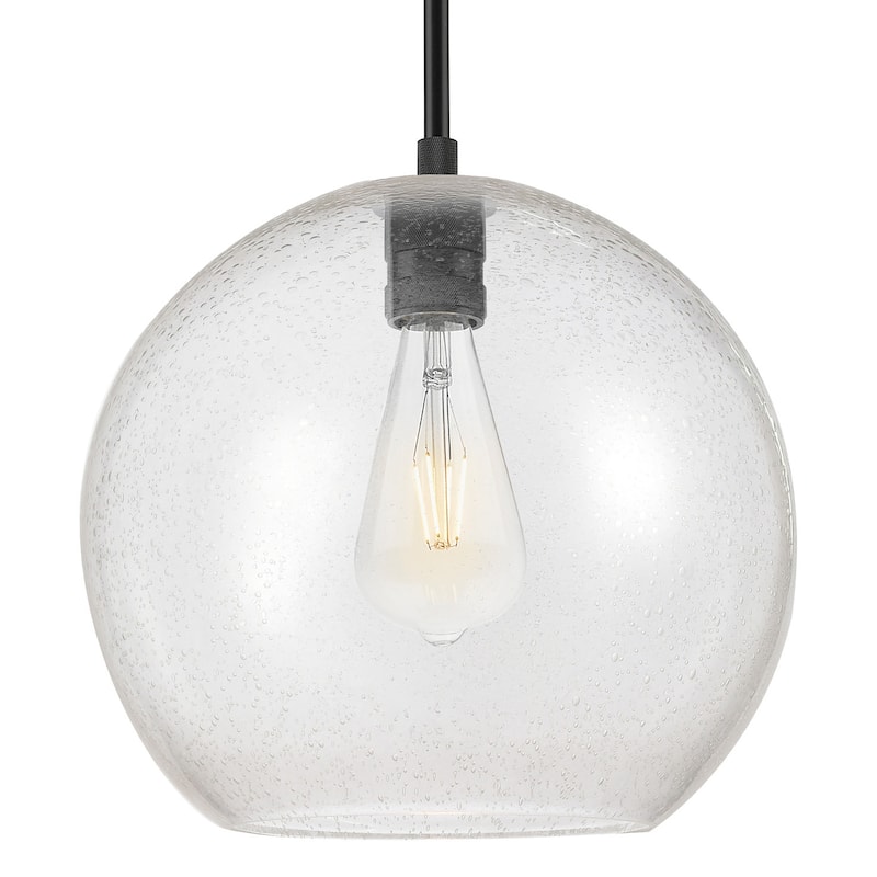 Innovations Lighting 434-1S-G124-12 Crown Point 12" Wide Pendant with - Matte Black