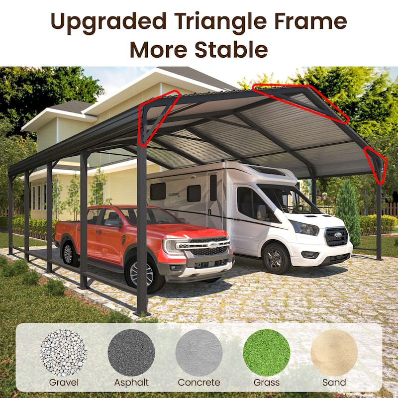 20 x 20 FT Metal Carports