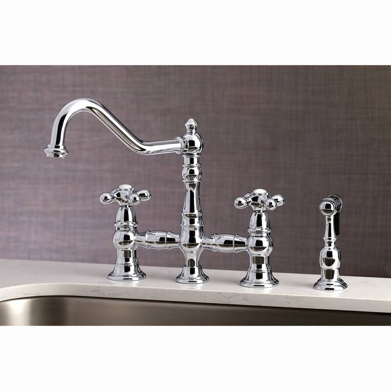 Kingston Brass Restoration Bridge Kitchen Faucet