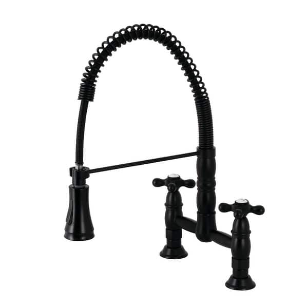 Heritage Two-Handle Deck-Mount Pull-Down Sprayer Kitchen ...