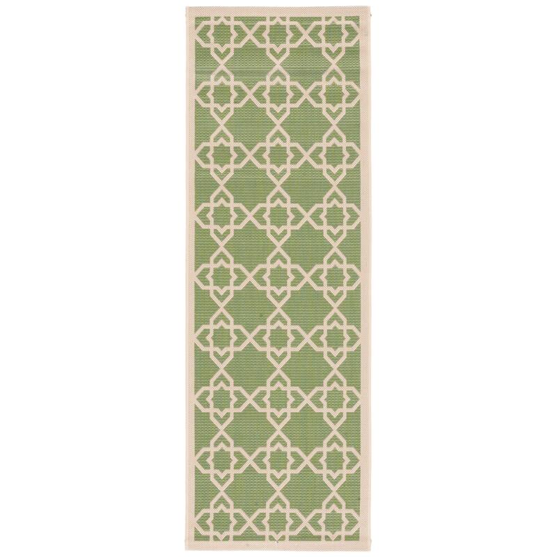 SAFAVIEH Courtyard Lawanda Trellis Indoor/ Outdoor Waterproof Patio Backyard Rug