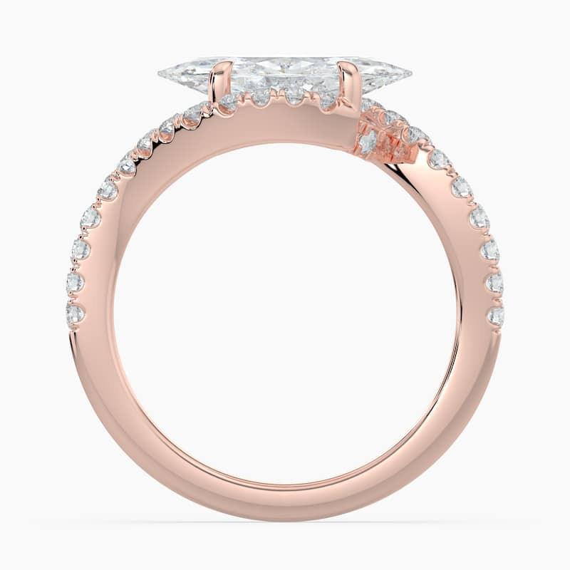 Auriya 14k Gold Lab Grown Marquise Diamond East-West Bypass Engagement Ring 1.00 to 5.00 ct. tw. (F-G, VS)