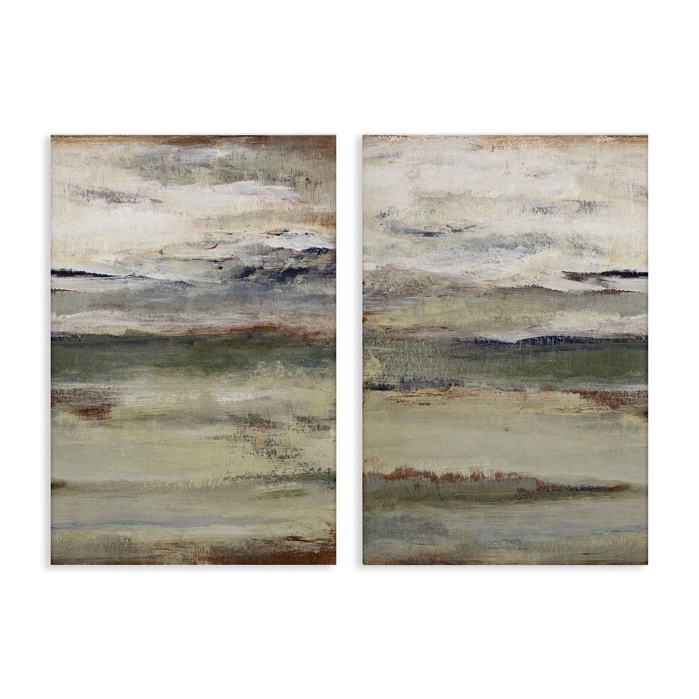 Stupell Earth's Layers Neutral Abstract Canvas Wall Art Design By Lanie Loreth (Set of 2)