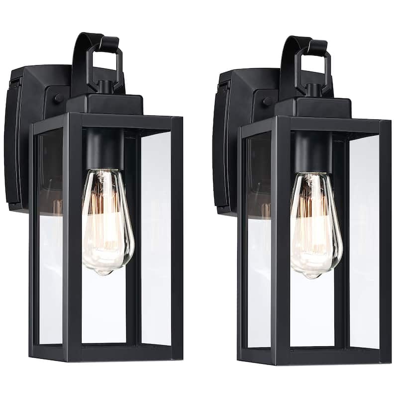 2Pack-1 Light Outdoor Wall Light(GFCI) - 5.04"x8.07"x13.74" - 5.04"x8.07"x13.74"