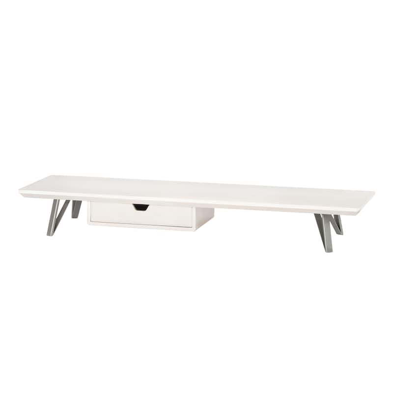 Jani Wood Monitor Stand Riser Desk - Ergonomic Design Stand, Desktop Organizer Table for Home, Office Workspace, Gaming Desk