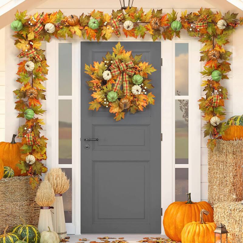 20" Fall Thanksgiving Wreath