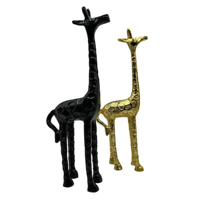 Decorative Handmade Aluminum 13 inch Giraffe Sculpture - 4.5 x 2 x 13 in