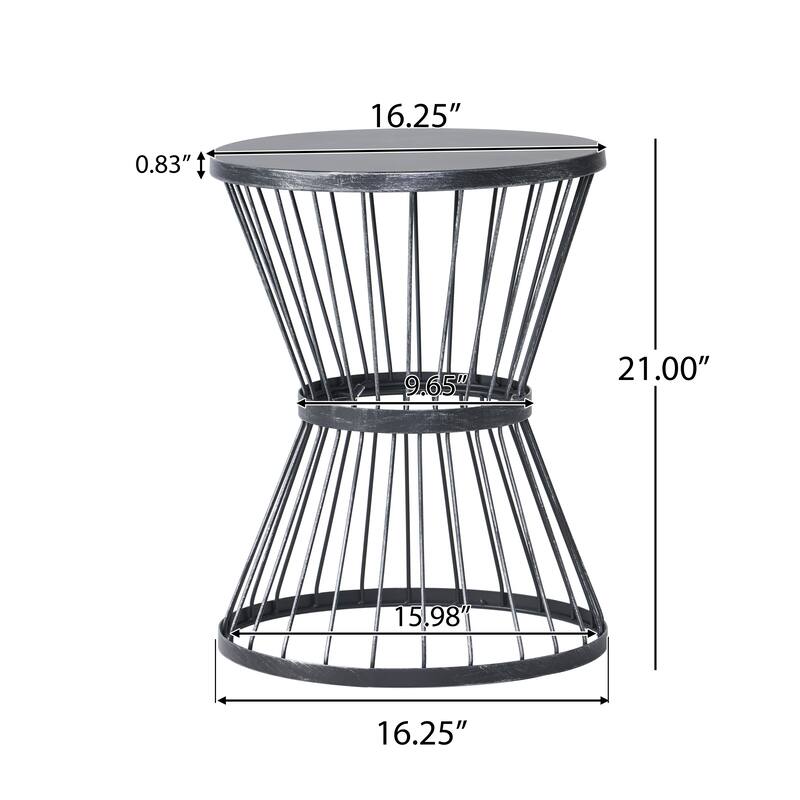 Lassen Hand-crafted Round Iron Side Table by Christopher Knight Home