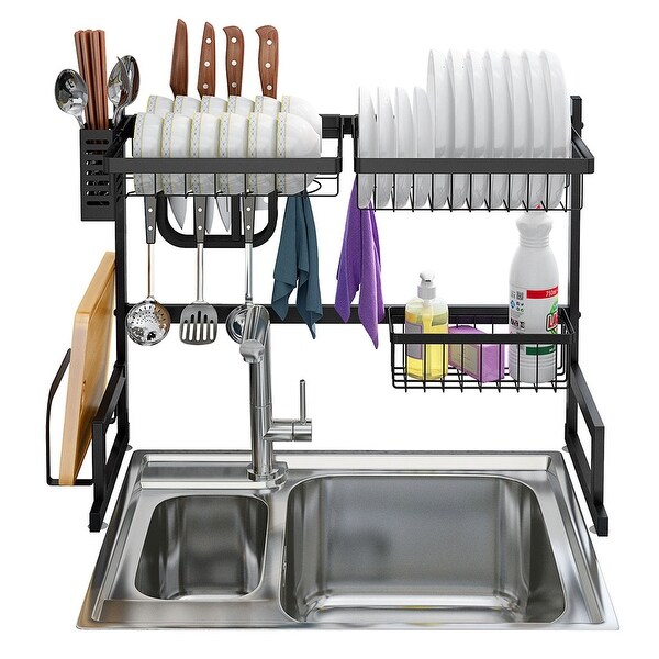 Shop Langria Dish Drying Rack Over Sink Stainless Steel