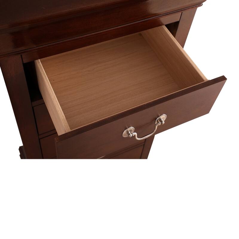 7-Drawer Wooden Bedroom Chest - 51" - Dark Brown