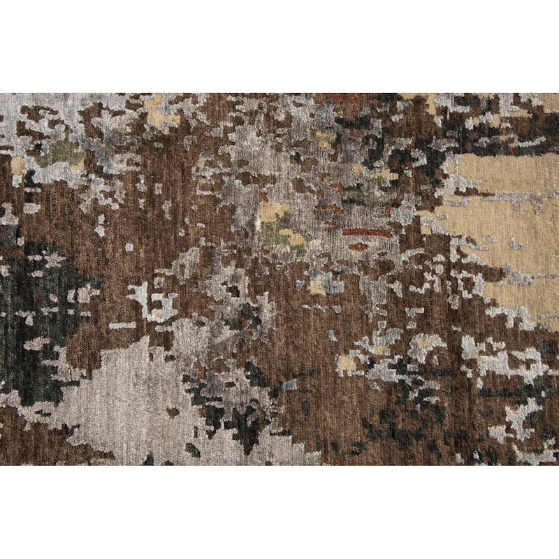 Alora Decor Noble Abstract Hand-knotted Wool Blend Rug