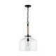 preview thumbnail 1 of 6, Corde 1-light Hanging Pendant w/ Clear Seeded Glass