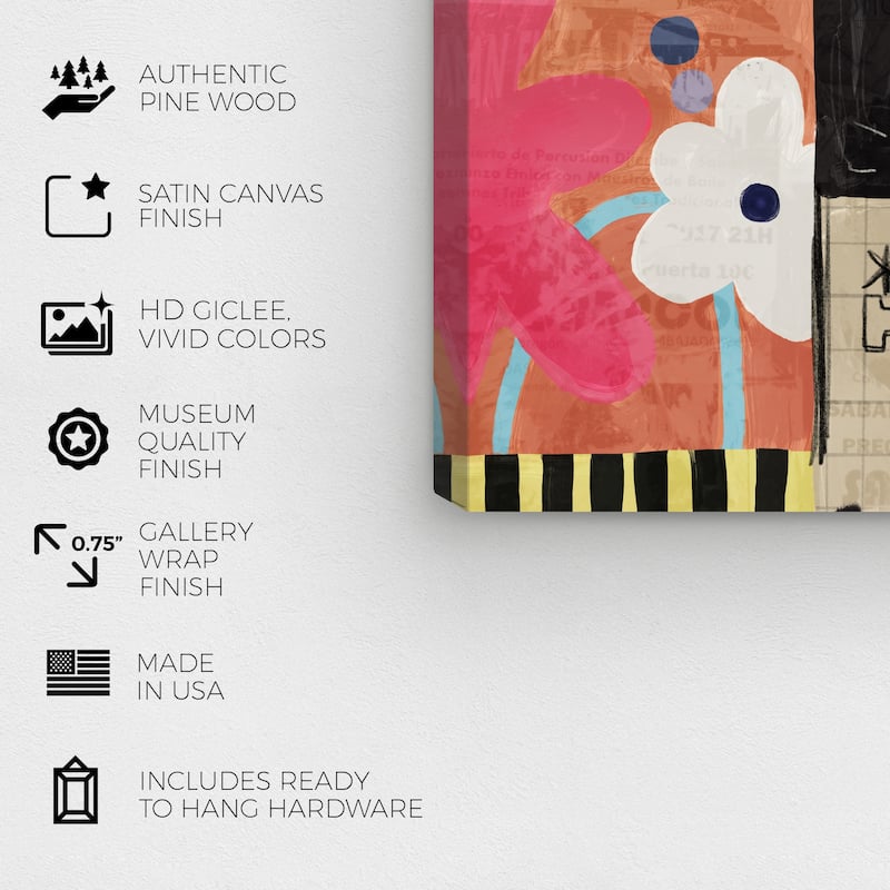 Wynwood Studio Canvas Abstract Rain Purpose Black Modern & Contemporary Wall Art Canvas Print