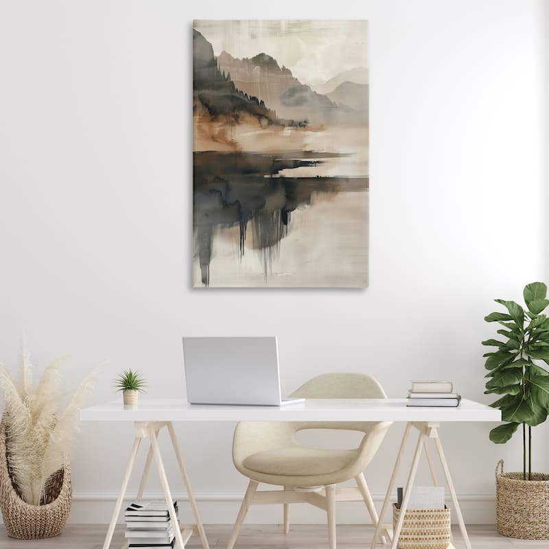 Stupell Layered Opaque Mountain Reflection Canvas Wall Art Design By LSR Creative Studio