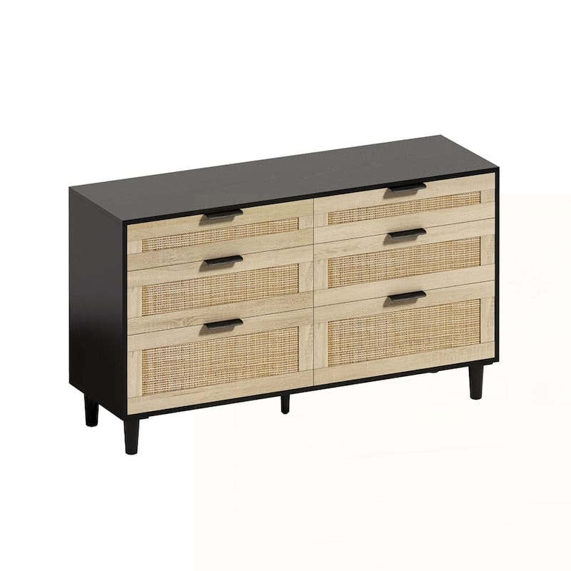 Rattan Dresser with Drawers