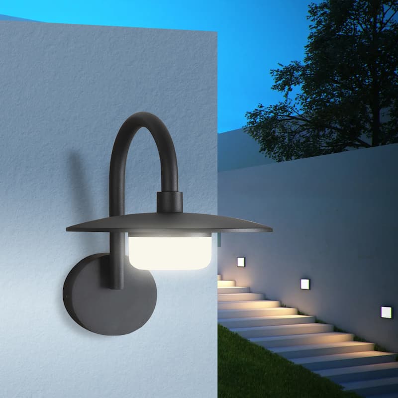 Wall Light Outdoor LED Barn Lights Wall Mount Lamp Modern Wall Sconce Lighting GX53 LED Bulb Lantern - grey