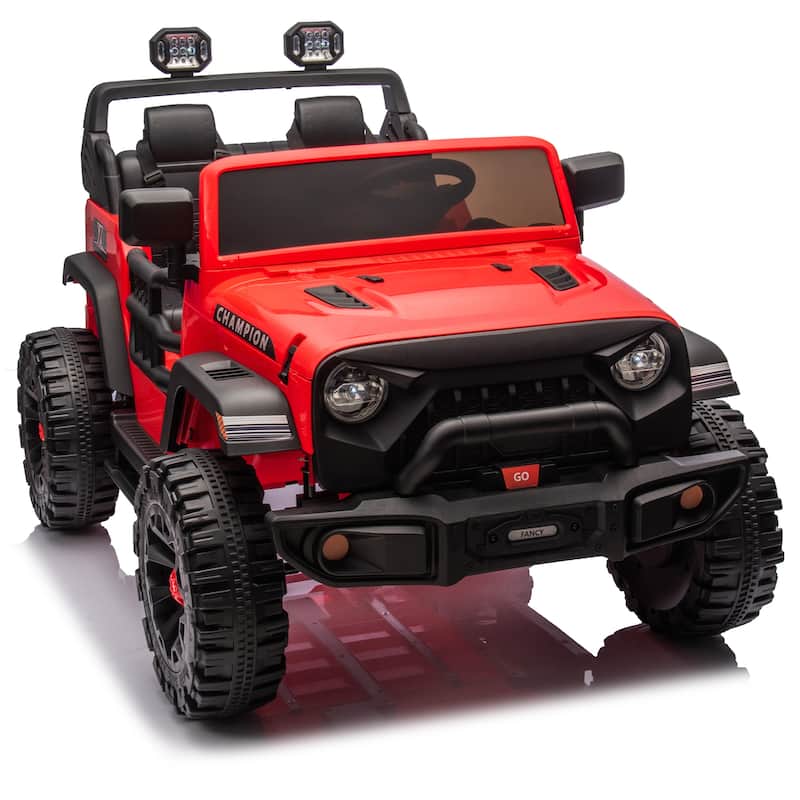 24V Two-Seater Kids Ride On Electric Car W/Parents Control,400w Motor,Provide A Speed Of 1.86-4.35mph For Kids Of 3+