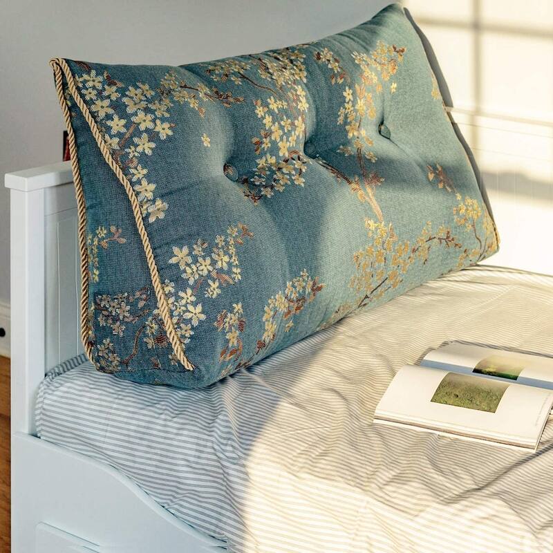 Large Decorative Wedge Pillow Headboard for Bed Reading Back Support