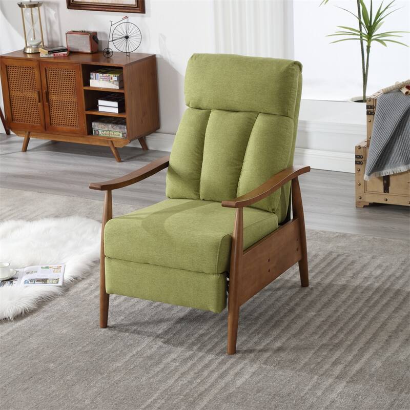 Wood Frame Armchair, Modern Accent Chair Lounge Chair for Living Room