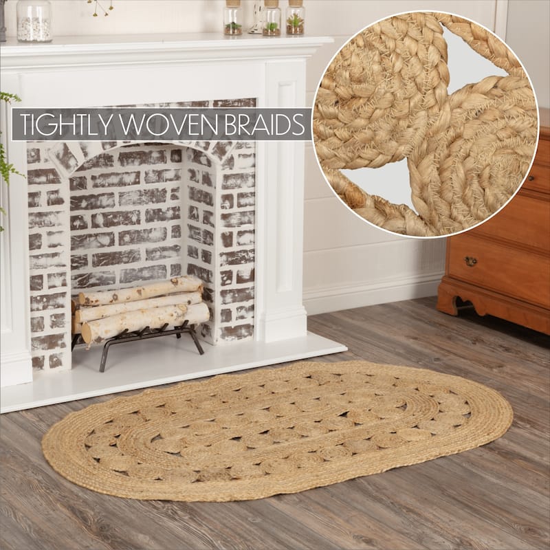 Celeste Jute Rug Oval 36x60 by VHC Brands - 3' x 5'