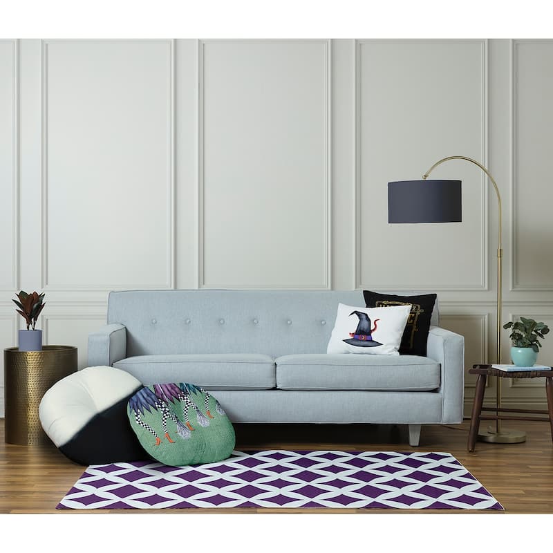 Esmerelda Trippled Halloween Design Tufted Floor Pillow