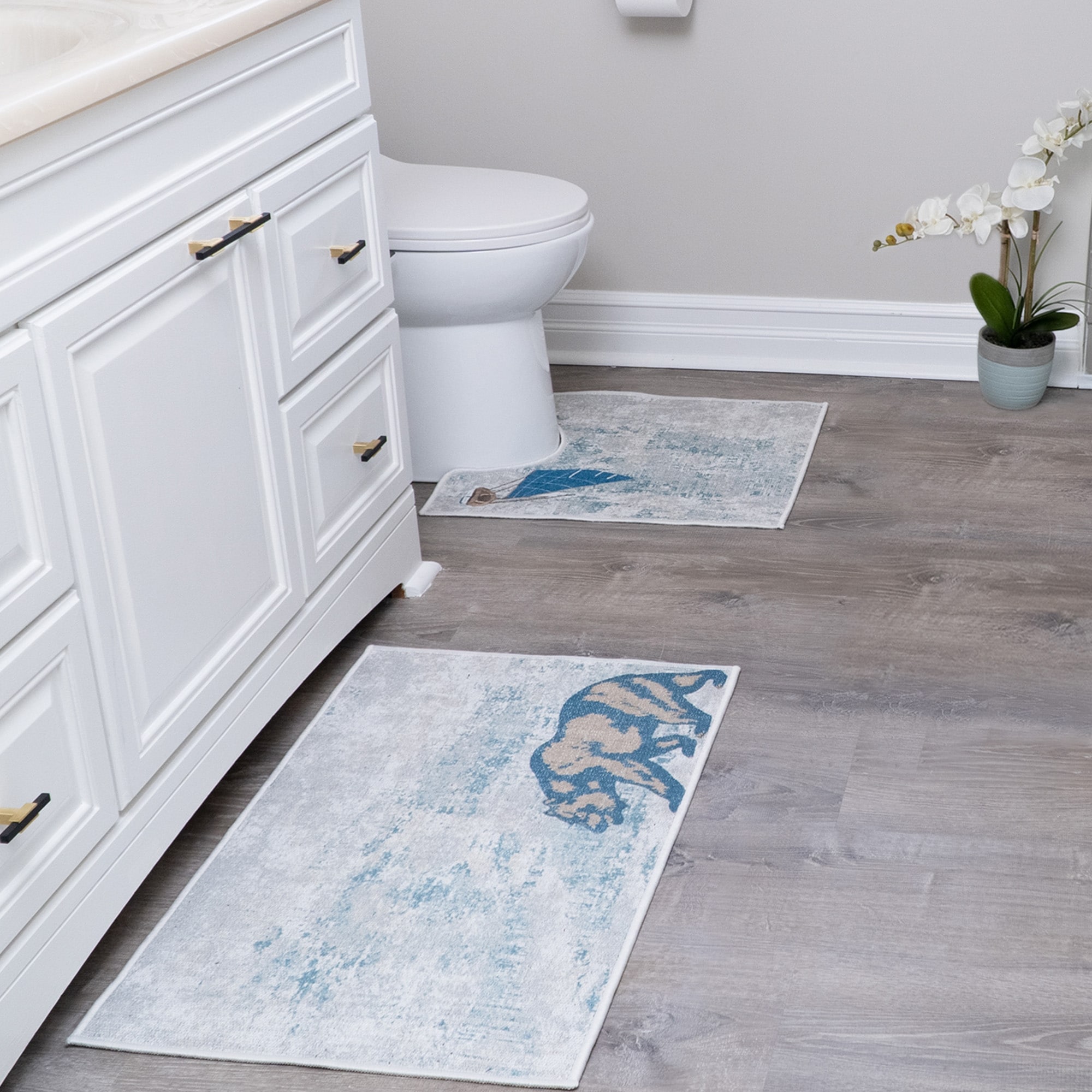 Printed bathroom rugs outlet