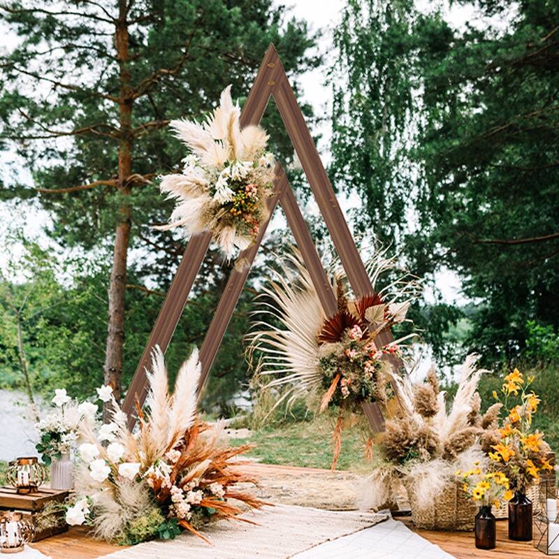 10.2FT Tall Wooden Triangle Wedding Arch Arbor Backdrop Stand Parties
