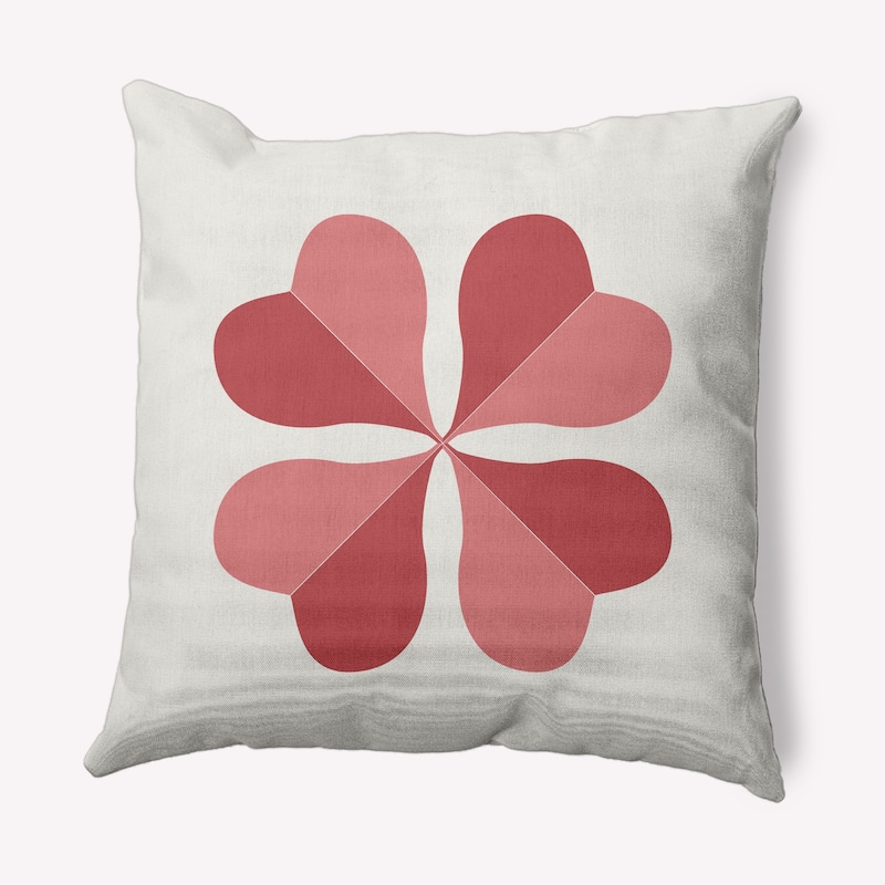 Lucky Clover St. Patrick's Day Decorative Throw Pillow - 20" x 20" - Ligonberry Red