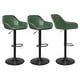 preview thumbnail 36 of 51, Glitzhome Set of 3 Mid-Century Modern Adjustable Swivel Bar Stools - Set of 3