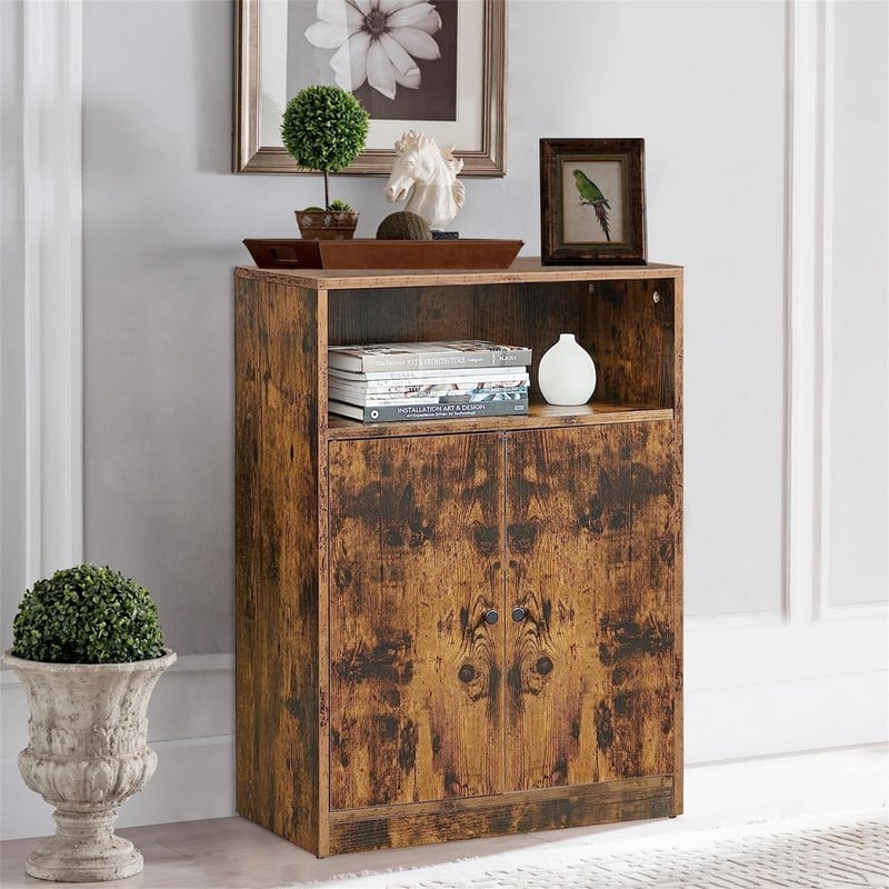 Storage Cabinet Adjustable 2 Tier Shelf - 11.8"D x 23.6"W x 31.5"H
