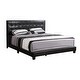 preview thumbnail 1 of 5, Offex Wooden Caldwell Black Queen Panel Bed with Slat Support