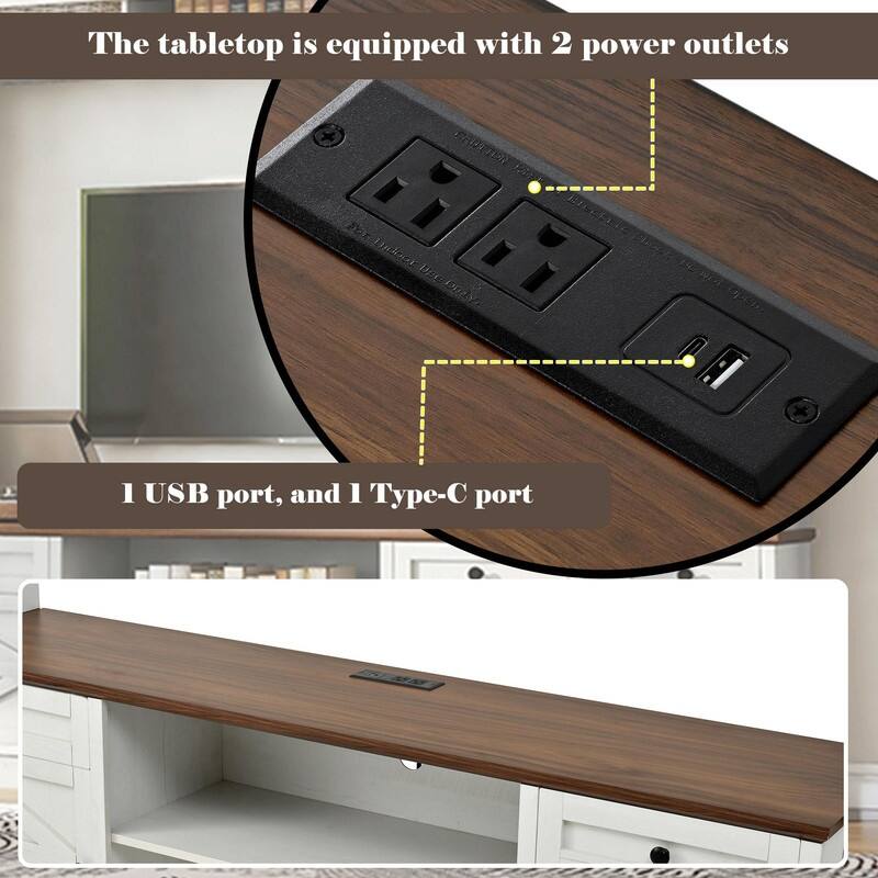 98.8" Wide Wall Unit Entertainment Center with Bookshelves for TVs up to 80"