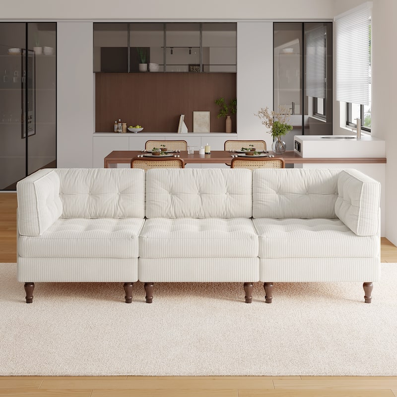 Madison Oversized Upholstered Corduroy Modular Sectional Sofa