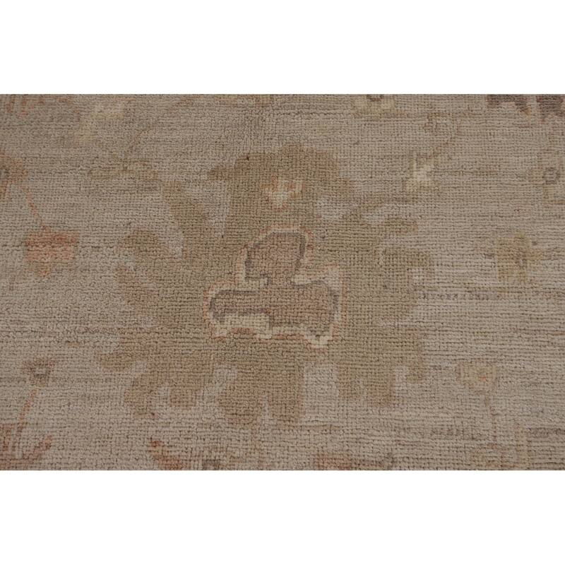 Earth Tone Oushak Vegetable Dye Area Rug Hand-Knotted Wool Carpet - 8'4"x 10'0"