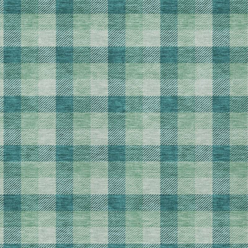 HomeRoots Plaid Transitional Rectangle Outdoor Rug