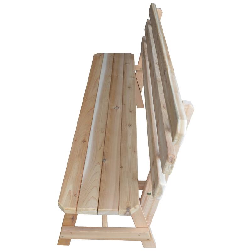 Cedar 6' Traditional Backed Bench