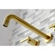 preview thumbnail 8 of 36, Manhattan 3-Hole Wall Mount Roman Tub Faucet in Brushed Brass