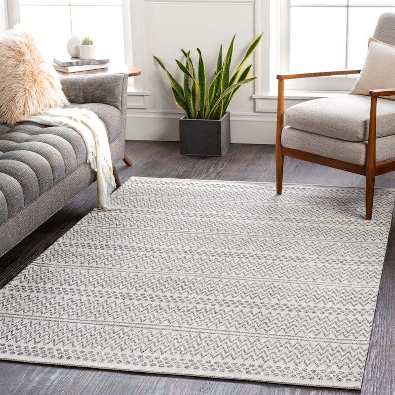 Livabliss Peggie Moroccan Chevron Cotton Area Rug