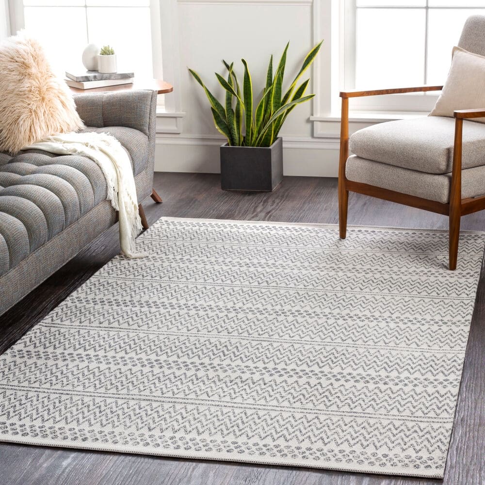 Livabliss Peggie Moroccan Chevron Cotton Area Rug